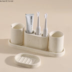 Wabi-sabi European Home Bathroom Set Hotel Electric Toothbrush shelf Bathroom Lotion bottle Toothbrush holder tray Toiletry set
