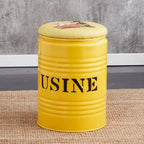 Paint Bucket Stool, Iron Art, Creative Storage Seat, Commercial Retro Low Stool, Bars, Shopping Malls Oil