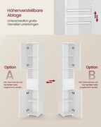 VASAGLE bathroom chest of drawers bathroom cabinet with a drawer, adjustable shelves