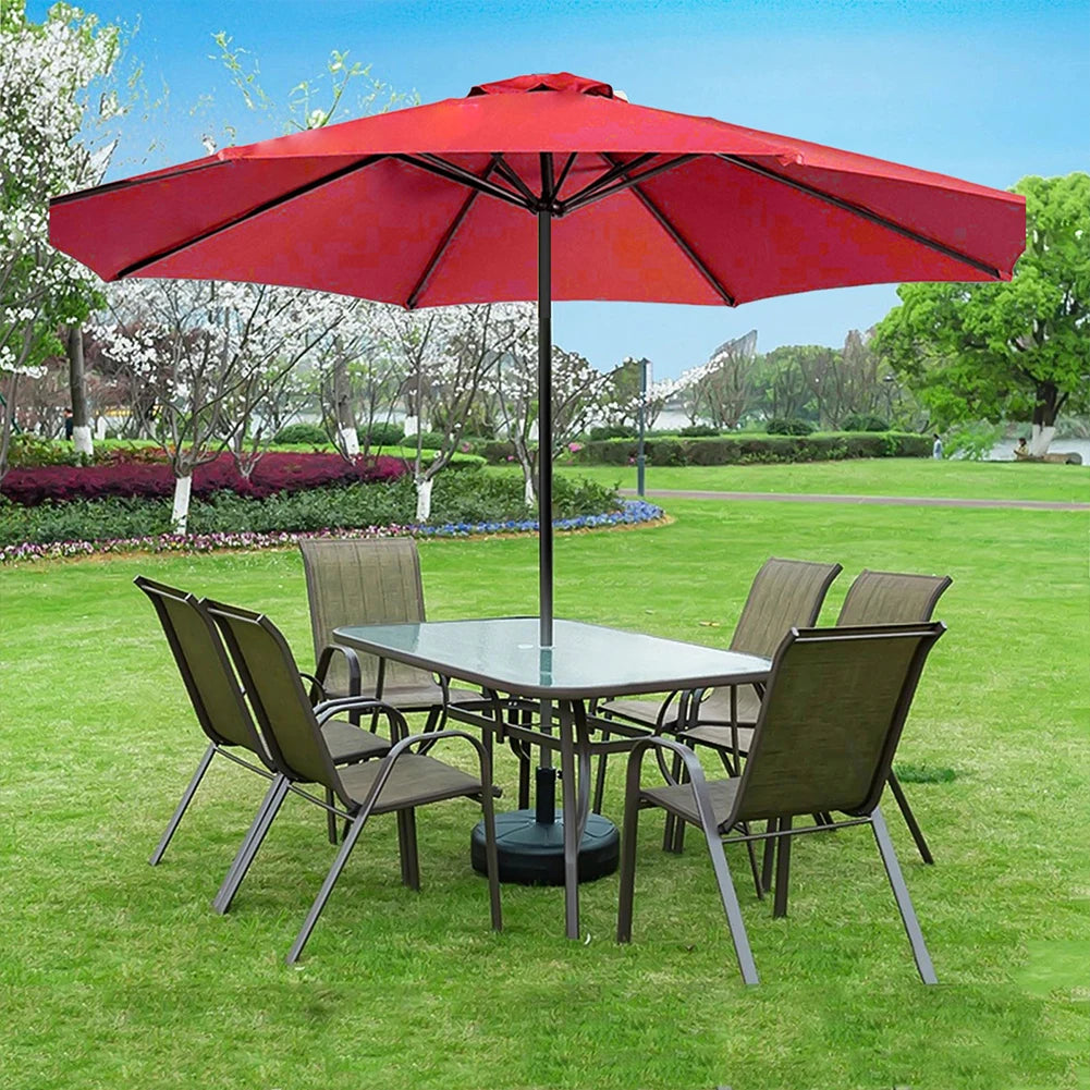 6 Bones Umbrella Replacement Canopy Without Stand 2m Parasol Umbrella Cover Waterproof UV Protection for Outdoor Beach Garden