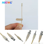 TL48 Very Very Mini Clip-On Lavalier Microphone For Sennheiser Shure MiPro AKG TA4F TA3F Dual Ear Hanging HeadMic 3.5mm TA4F