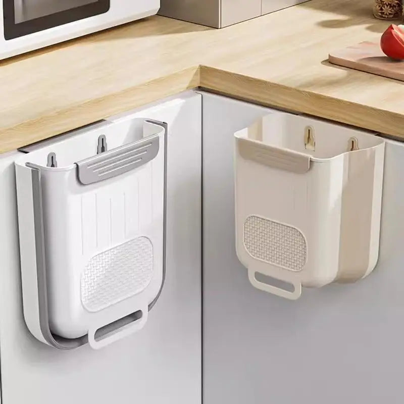 Kitchen Wall Mounted Folding Trash Can Home Cabinet Hanging Storage Trash Can Classified Hanging Trash Can Kitchen Accessories