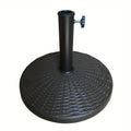 22 lbs Black Round Powder Coated Resin Patio Umbrella Base for patios and outdoor areas