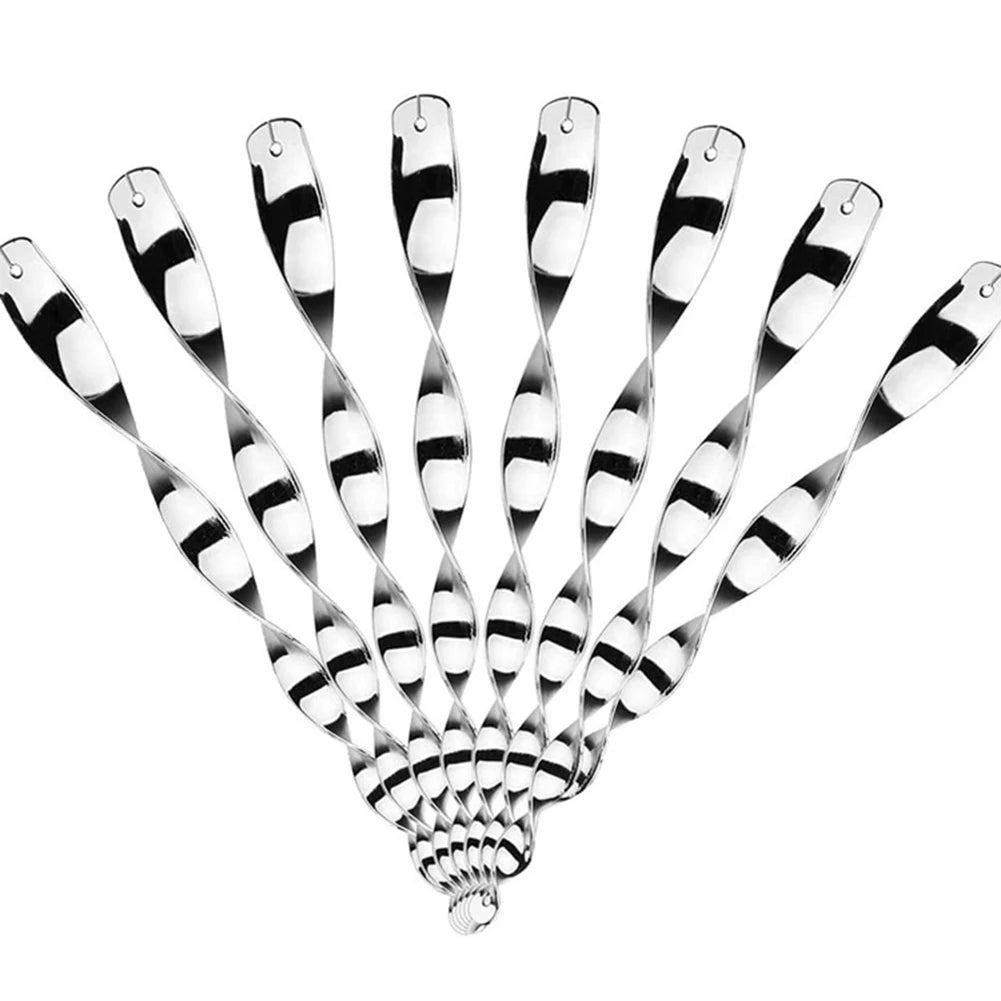 72/12Pcs Bird Repellent Wind Spiral Rotating Rod Hanging Ornaments Garden Decor Scare Pigeons Birds Repeller Outdoor Accessories