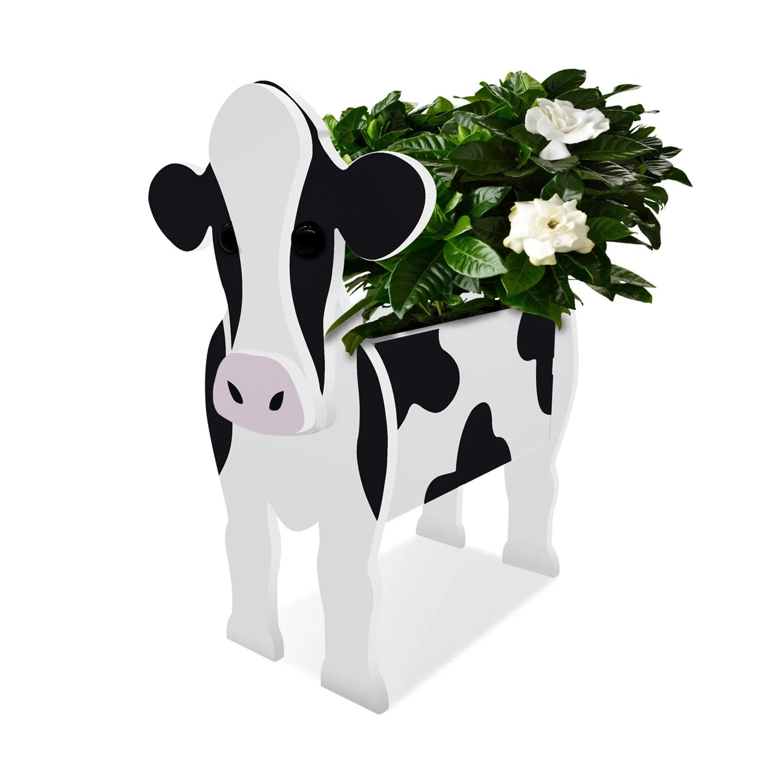 Cow Shaped Planter Garden Flower Pot Animal Statue Sculpture Decor Garden Decoration Flowerpot Planter Storage Containers Gifts