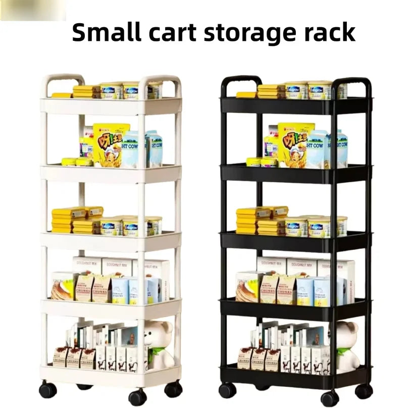 5-layer Kitchen Storage Shelf,mobile Trolley,floor Standing Multi-layer Storage Rack,For Bookshelf,snacks, fruits and Vegetables