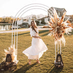 Large White Wedding Arch Stand 3 Layer Balloon Garden Backdrop Metal Rack Arch Frame Pergola Stand