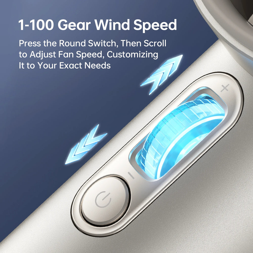 JISULIFE New Upgrade Portable Fan Pro1S 2025,100 Levels,LED Display,50