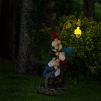 Gnome Garden Statues Fairy Garden Gnomes Decor Faceless Dwarf Doll Resin Statue Collection Outdoor Garden Decor Ornaments