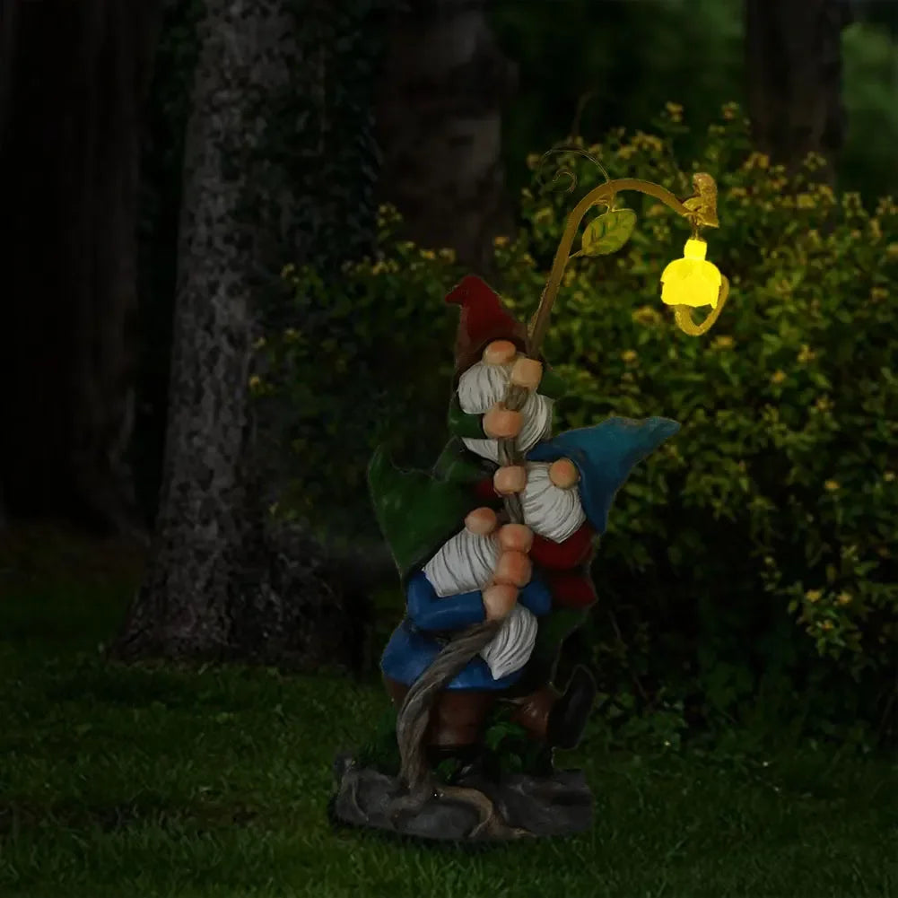 Gnome Garden Statues Fairy Garden Gnomes Decor Faceless Dwarf Doll Resin Statue Collection Outdoor Garden Decor Ornaments