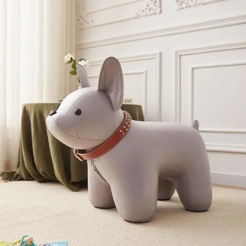 Animal Stool Changing Shoe Stool Cartoon Wood Ottoman Stool, Animal Footstool for Living Rooms Bedroom Home Decor