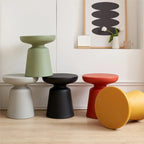 K-star Household Coffee Table Living Room Plastic Circular Macaron Color Small Size Side Table Balcony Modern And Simple 2024