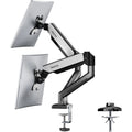 Nearhub Dual Arm Monitor Stand (13-32 Inch) | Desk Mount with C-Clamp & Grommet