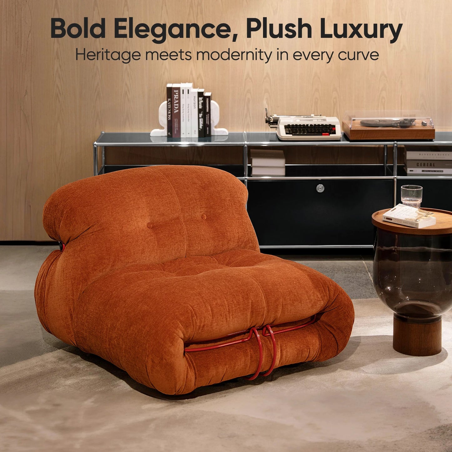 Modern Lazy Floor Couch - Mid Century Fireside Chair Sofa for Living Room & Cafe | AlluCanFind