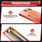 2Pcs 2000W Infrared Paint Curing Lamp for Drying Hot Paint Dryer Heati