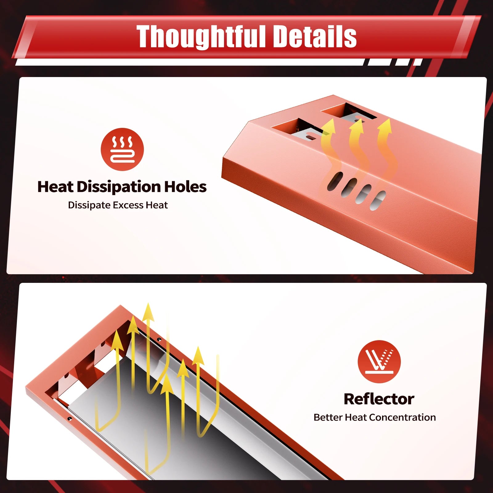 2Pcs 2000W Infrared Paint Curing Lamp for Drying Hot Paint Dryer Heati