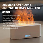Newest RGB Flame Aroma Diffuser Humidifier USB Desktop Simulation Ligh