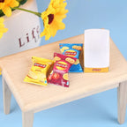 1set Kawaii Mini Simulation Potato Chips Model  Dollhouse Miniature Play Kitchen Food Doll Pretend Toys