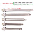 DN40/1.5" Thread SUS304 Immersion Heating Element 220V/380V 3KW/4.5KW/6KW/2KW/3750W Water Tank Boiler Tubular Heater