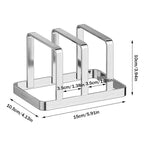 And Cutting Board Organizer Combo - Heavy-Duty Countertop Rack, Kitchen Organizer Space-Saving Stainless Steel Pot Lid