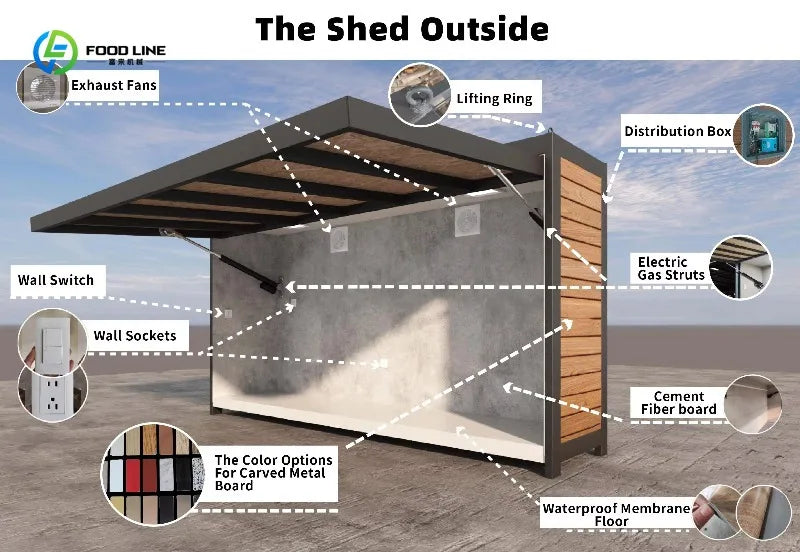 Customized Outdoor Kitchen Set 304 Stainless Steel Weatherproof Outdoor Kitchen Cabinets with Built-in Gas Grill