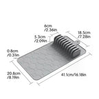 Silicone Knives Organizer Kitchen Knife Holder Detachable Cutlery Anti Slip Pad 10 Slots Knives Holder Home Kitchen Accessories