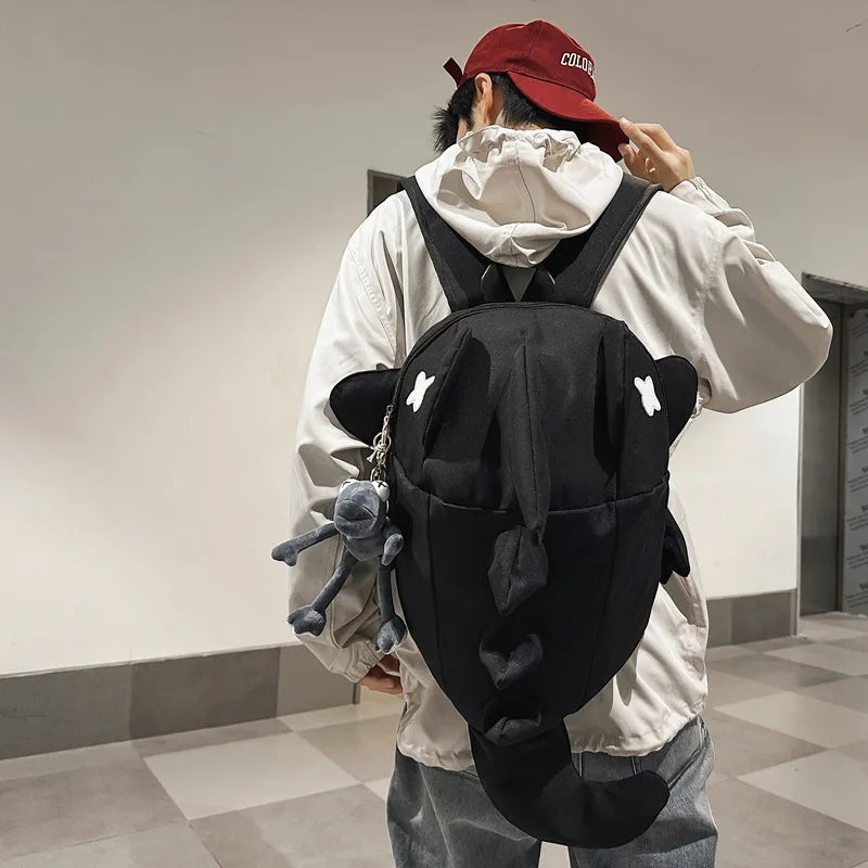 Shark Backpack for Men and Women, Trendy Brand, Niche Design, Personalized, Ugly, Cute, Creative Backpack