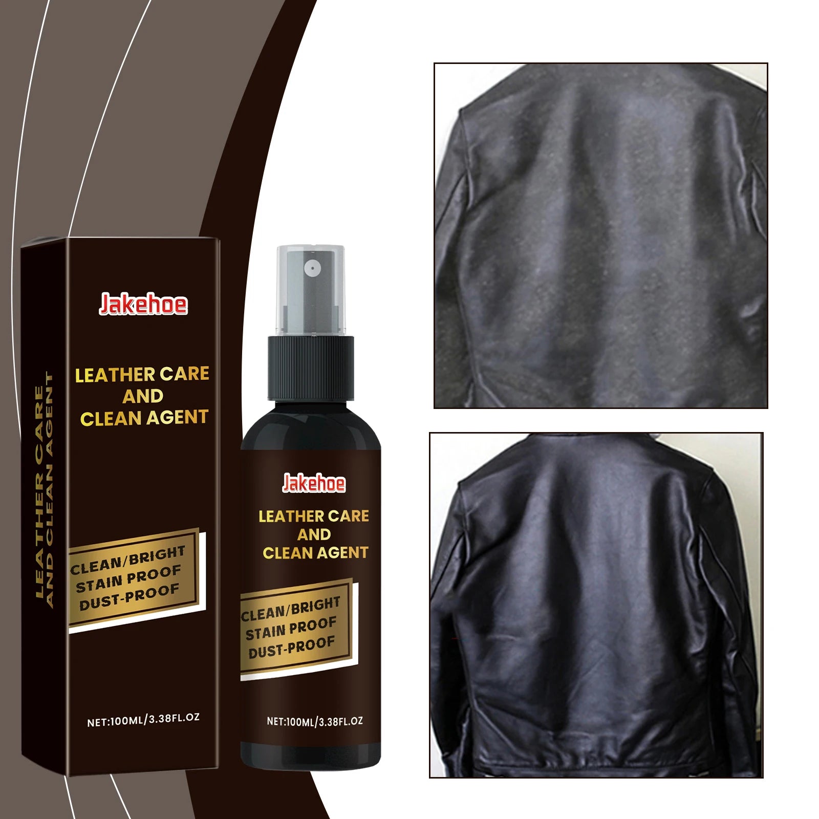 100/200ml Leather Jacket Cleaner & Conditioner - Professional Grade for Jackets, Sofas & Bags - Stain Remover, Restores Color