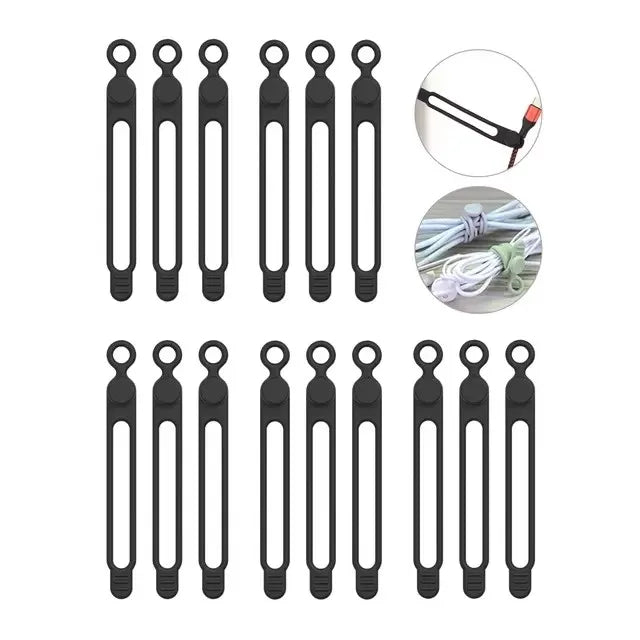 Silicone Cable Ties,Cord Organizer,Cable Straps,Reusable Cord Ties,Travel Cable Organizer ,Cute Elastic Tie, Wire Ties