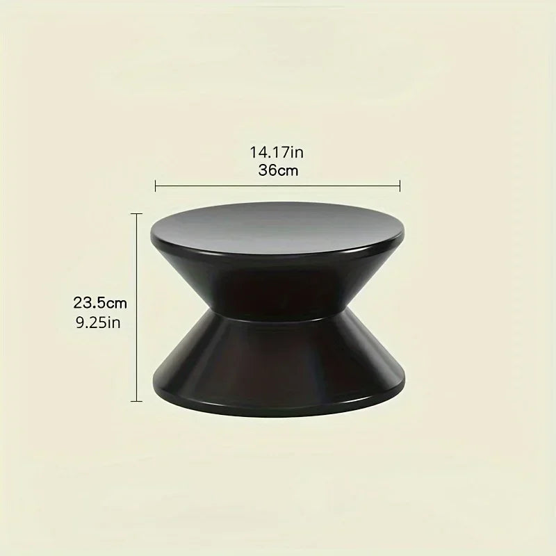 Chic Shoe Changing Stool, Elegant Hourglass Shaped Round Stool Perfect for Living Room & Bedroom - Available in White/Black