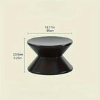 Chic Shoe Changing Stool, Elegant Hourglass Shaped Round Stool Perfect for Living Room & Bedroom - Available in White/Black