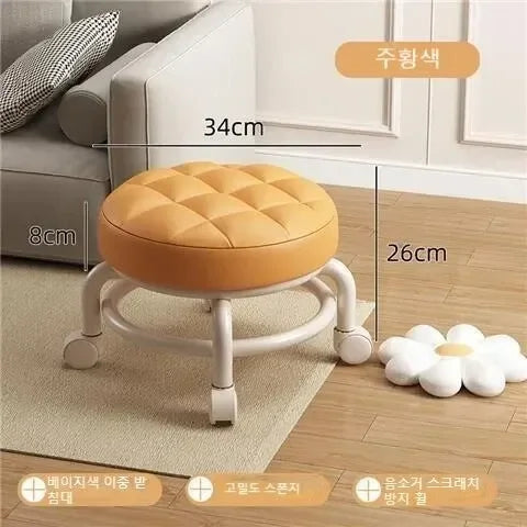 Pulley Stool, Household Universal Wheel, Silent Wheel, Rotating Floor Cleaning Pulley, Taking Children To Learn How To Walk