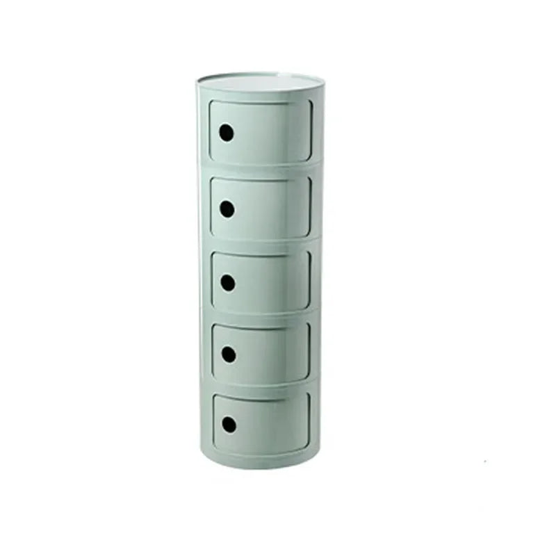 Creative Bedroom Bedside Table Modern Minimalist Round Storage Small Cabinet Large Capacity Plastic Side Cabinet