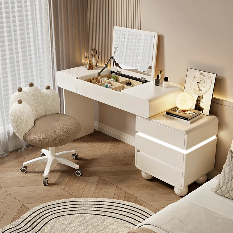 Vintage Trendy Vanity Dresser Modern Nordic Italian Unique Makeup Table Minimalist Elegant Aesthetic Vestidores Hotel Furniture