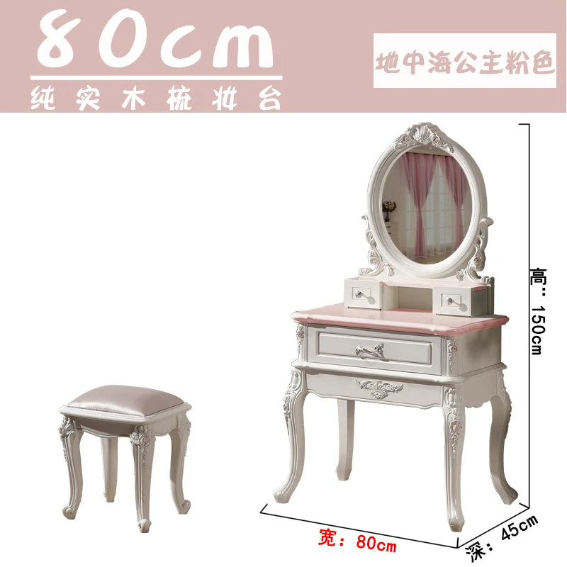 Indoor furniture Dresser Small 40/45/50/60cm Home Girls Bedroom Mini Narrow European Princess Powder Makeup Table