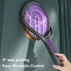 2-in-1 Mosquito Killer Lamp Multifunctional Angle Telescopic Mosquito Swatter Rechargeable Mosquito Swatter Electric Fly Swatter