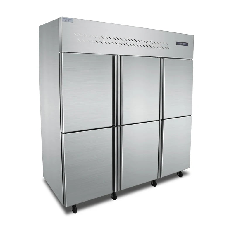 Kitchen 6 Doors Upright Freezer Refrigerator Restaurant 1465L Vertical Cooler Refrigerator Fridge