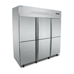 Kitchen 6 Doors Upright Freezer Refrigerator Restaurant 1465L Vertical Cooler Refrigerator Fridge