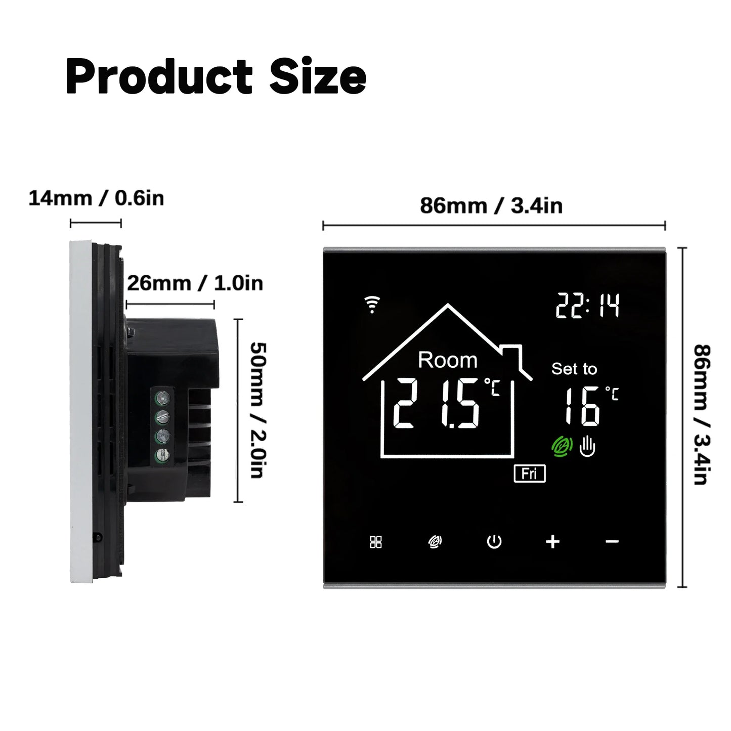 WiFi Tuya Smart Thermostat LCD Display Touch Screen for Electric Floor Heating Water/Gas Boiler Temperature Remote Controller