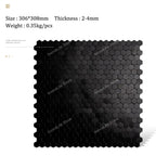 Luxury Metal Stainless Steel Wall Mosaic 3D Bathroom Mosaic Tile Aluminum Hexagon Mosaic Background Wall Sticker Self-adhesive