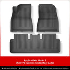 LUCKEASY For Tesla Model Y Floor Mat TPE Waterproof Wear-resistant Protective Mat Model 3 Foot Pad Car Interior Accessories