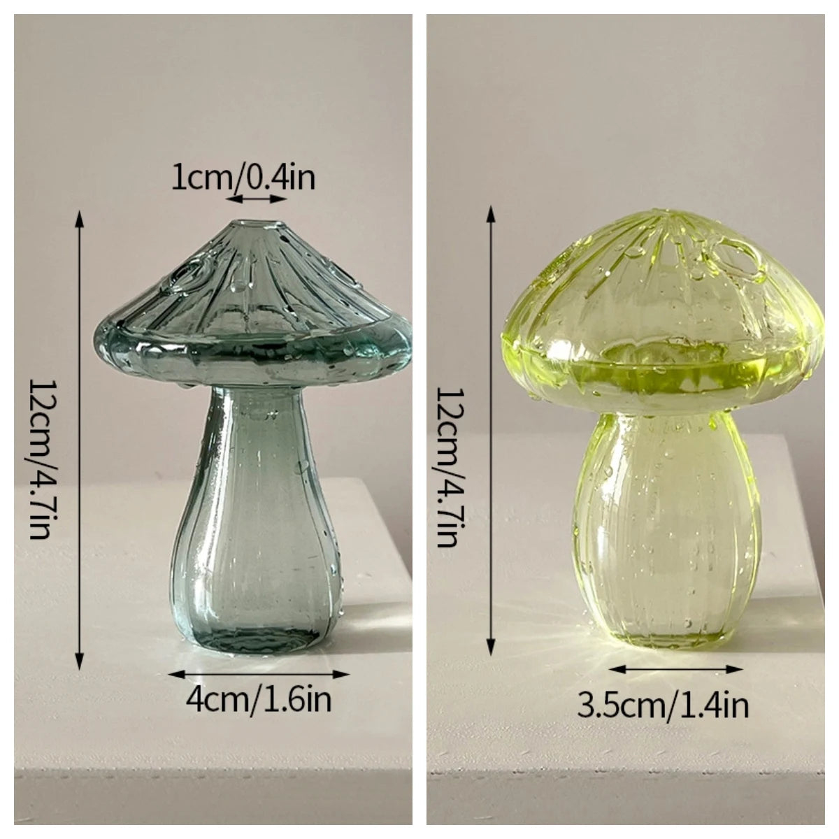 Mushroom Vase Flower Bottle Glass Vase Decoration Home Hydroponics Pot Table Ornament Room Decor Mushroom Accessorie Home Decor