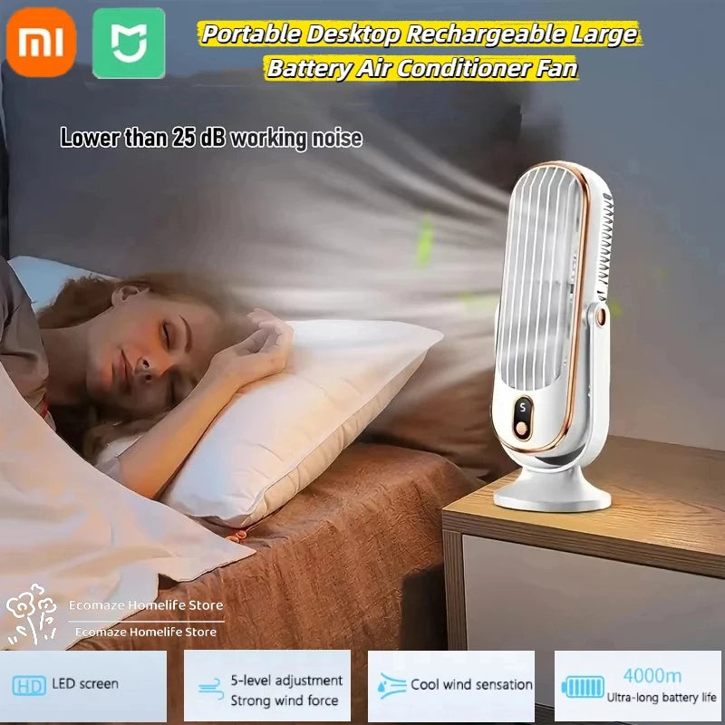 Xiaomi Rechargeable Desk Fan Portable Cooling Electric Fan Small Perso