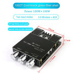 ZK-1002T CS8673E Bluetooth 5.0 HIFI 2.0 Channel Power Audio Stereo Amplifier Board 2*100W Module TREBLE Bass Note Tuning AMP