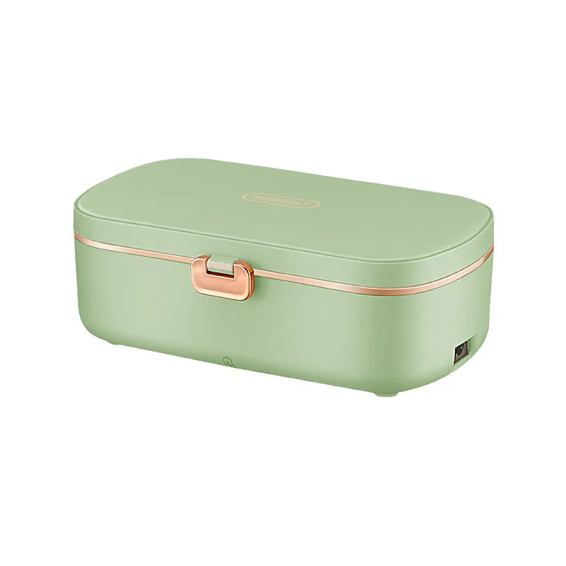900ml Electric Lunch Box Water Free Heating Bento Box Portable Rice Cooker Thermostatic Heating Food Warmer For Office 220V