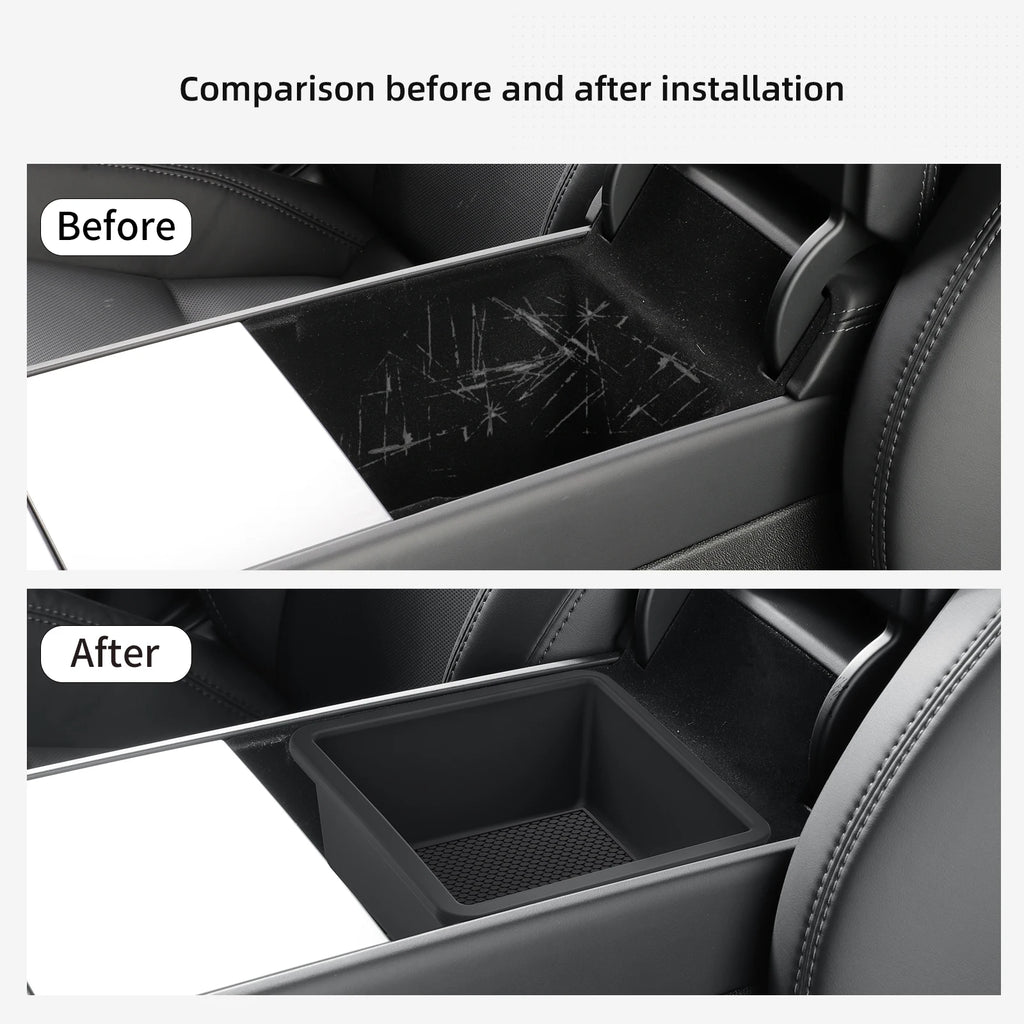 Smabee for Tesla Model Y Launch 2025 Juniper/Model 3 Highland Car Center Console Armrest Storage Box Tray Accessories Tidying