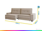 Sofa 4 Places Retractable Recliner Velvet Texas Besthouse