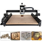 CNC 4540 Milling Machine with 500W Spindle CNC 40W Laser Engraving Machine 3D Printer for Wood PCB Aluminum Stainless Steel