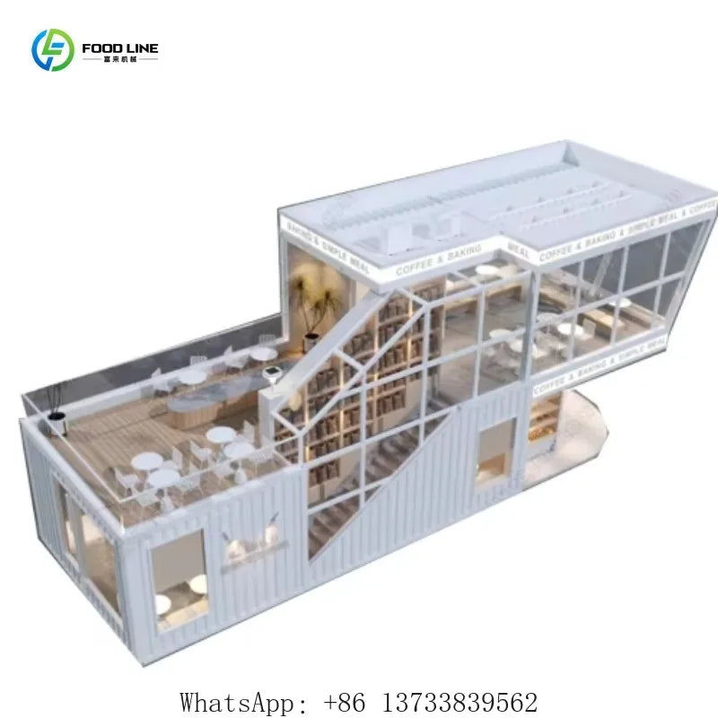 Customized Outdoor Kitchen Commercial Container Portable Kitchen Street Cafe Portable Bar Business Use Exquisite Cabin