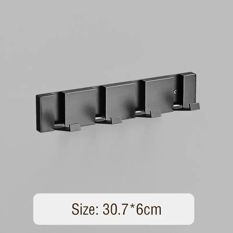 Foldable Coat Rack Wall Hanger Shelves Steel Shelf Behind Door Hooks Clothes Organizer Towel Rack Key Storage Bathroom Furniture